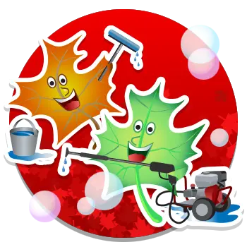 Maple Leaf Characters on a red background